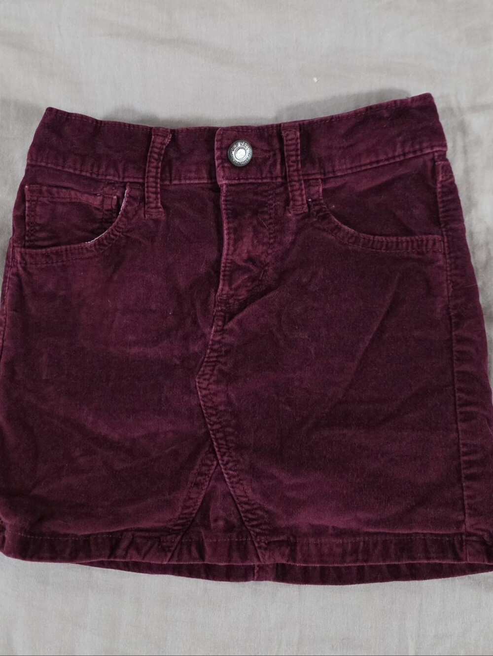 Old Navy Girls Burgundy Velour Skirt XS-5